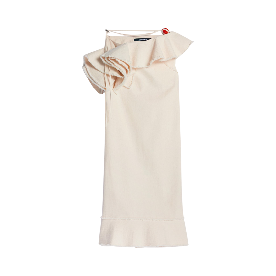 (W) 자크뮈스 라 쥬프 랑그 아티초크 롱 러플 스커트 오프 화이트((W) Jacquemus La Jupe Longue Artichaut Long Ruffled Skirt Off White) - 1