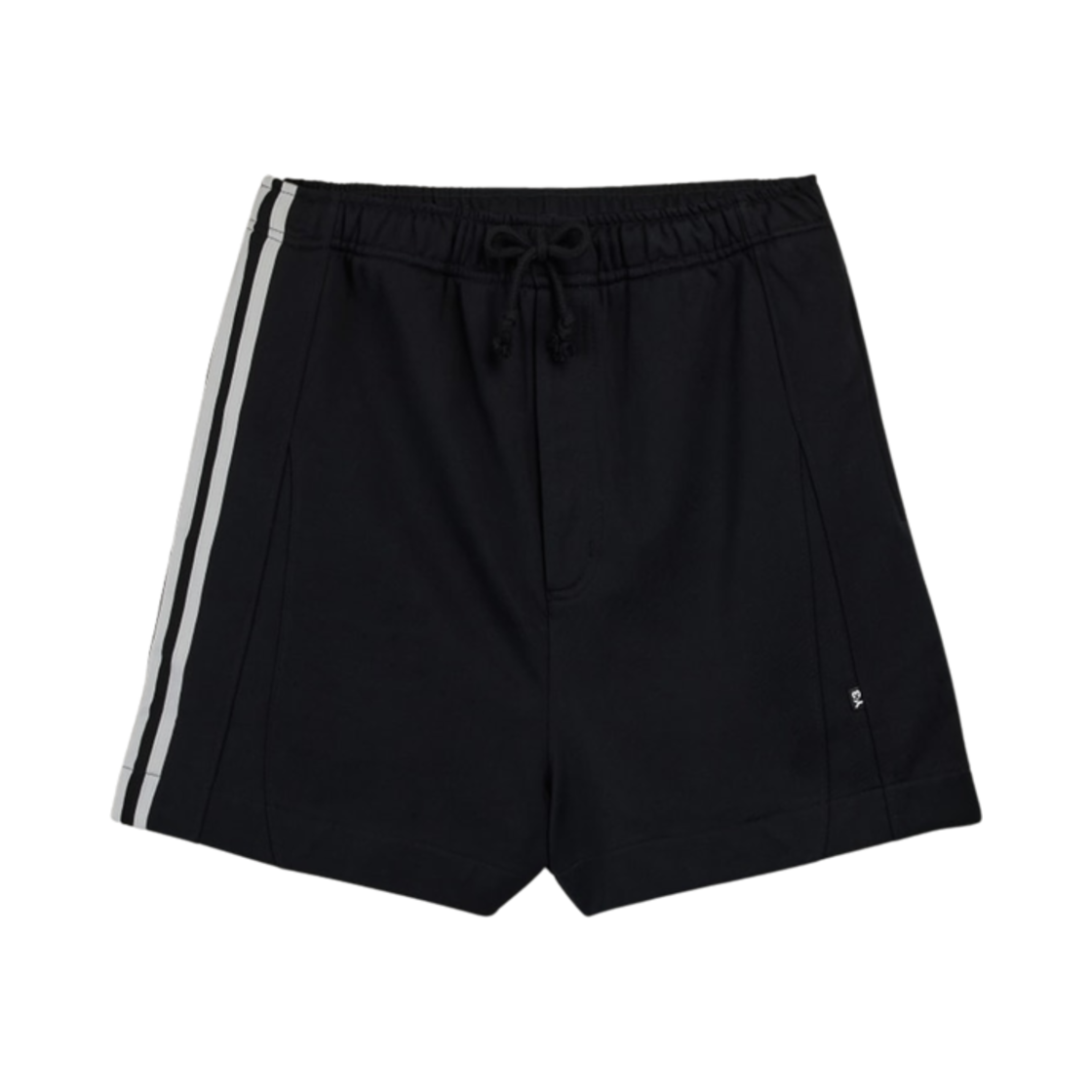 JN7039 Y-3 French Terry Cutline Shorts Black - 대표 이미지 #1