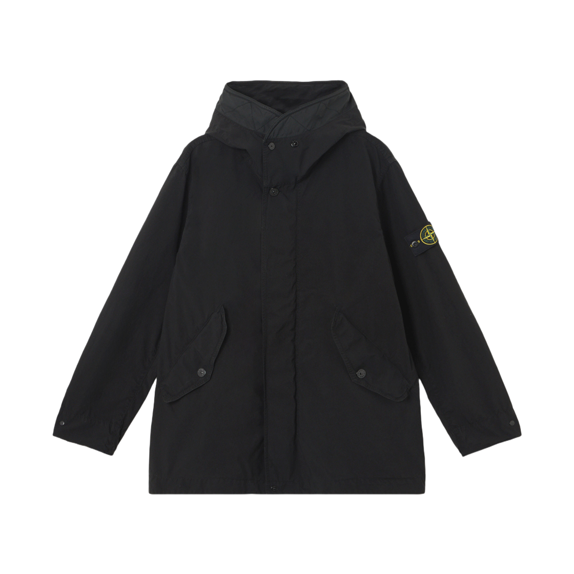 K1S1541000-29S0042-V0029 Stone Island 4100029 Light Compact Touch Poly TC Parka with Matt Appearance and Anti Drop Black - 25SS