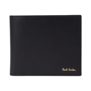 Paul Smith Leather Signature Stripe Interior Billfold Wallet Black