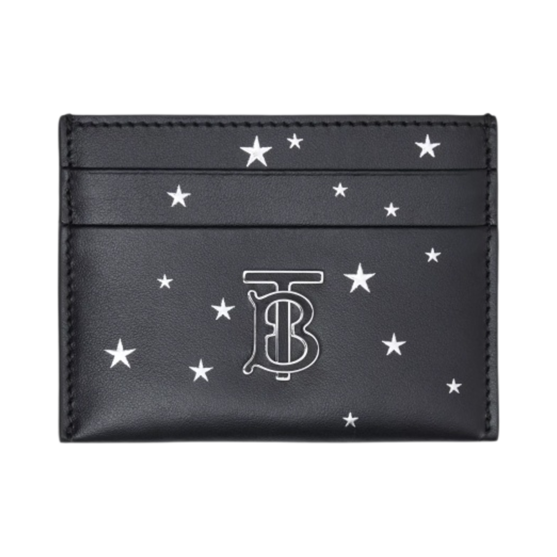 버버리 스타 프린트 레더 TB 카드 케이스 블랙(Burberry Star Print Leather TB Card Case Black) - 1