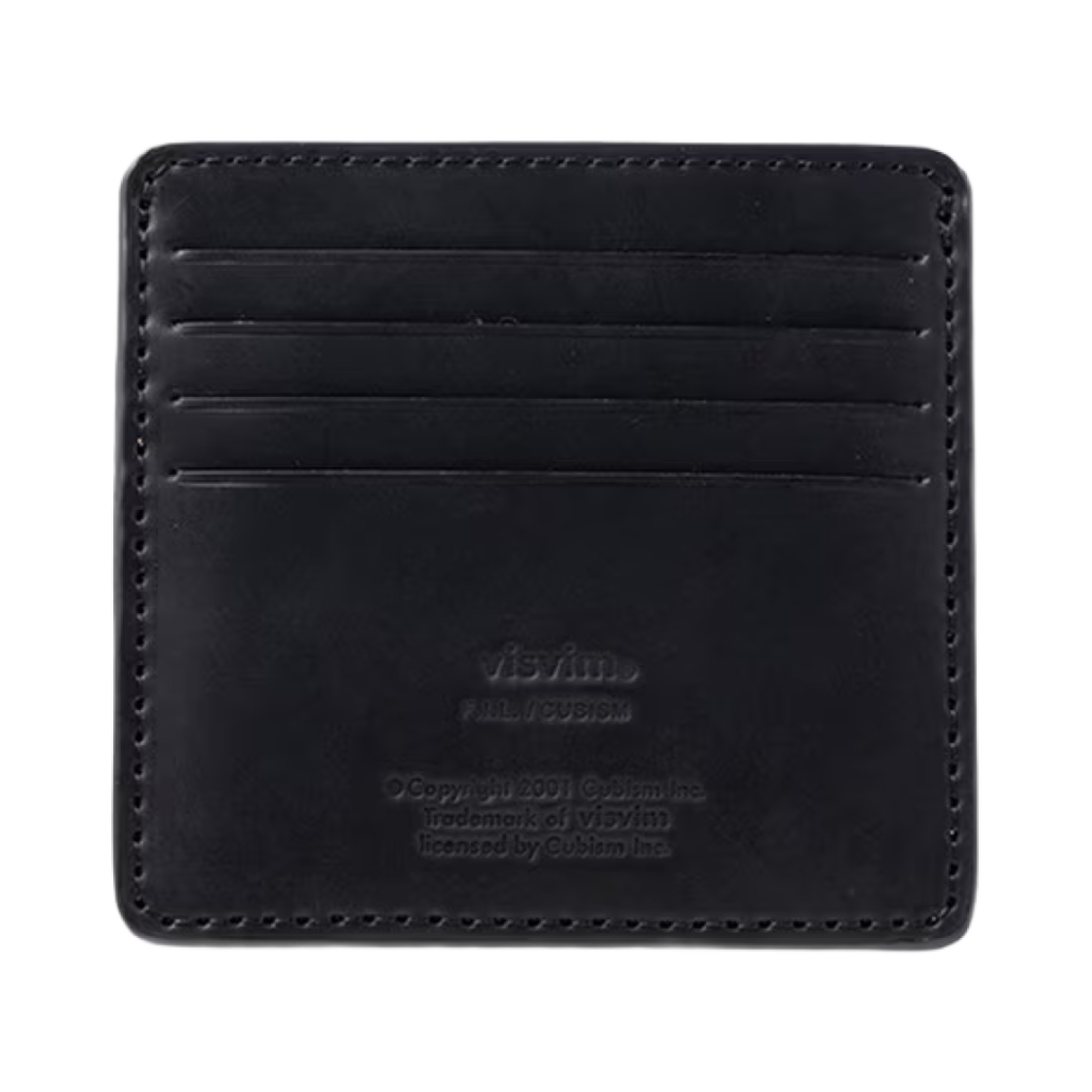 125103003021 Visvim Leather Card Case Black
