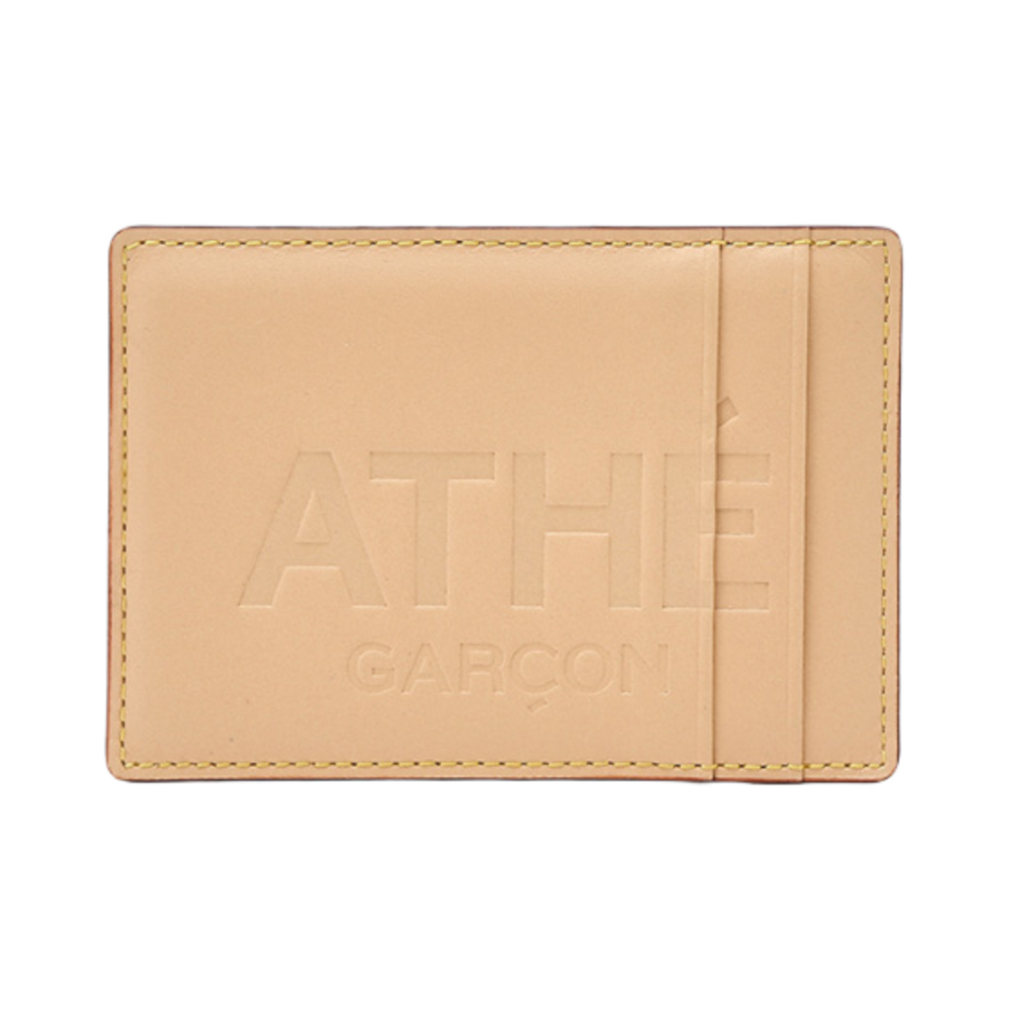 AAHO5E601I2_BE Athe garcon Leather Magnetic Card Holder Beige