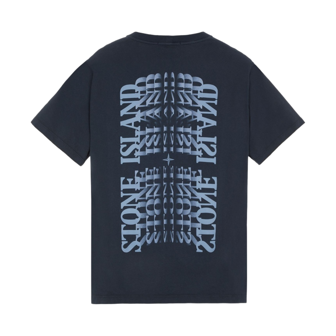 스톤 아일랜드 2NS86 60/2 코튼 저지 가먼트 다이 레터링 원 프린트 티셔츠 네이비 블루 - 23SS(Stone Island 2NS86 60/2 Cotton Jersey Garment Dyed Lettering One Print T-Shirt Navy Blue - 23SS) - 2