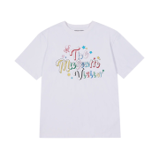 The Museum Visitor Party Glitter Logo T-Shirts White