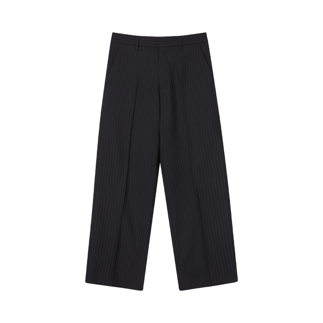 NV25SUPT03BK N ARCHIVE Japan Fabric Wool Stripe Pants Black