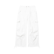 Millo Women Maxi Parachute Cargo Pants White