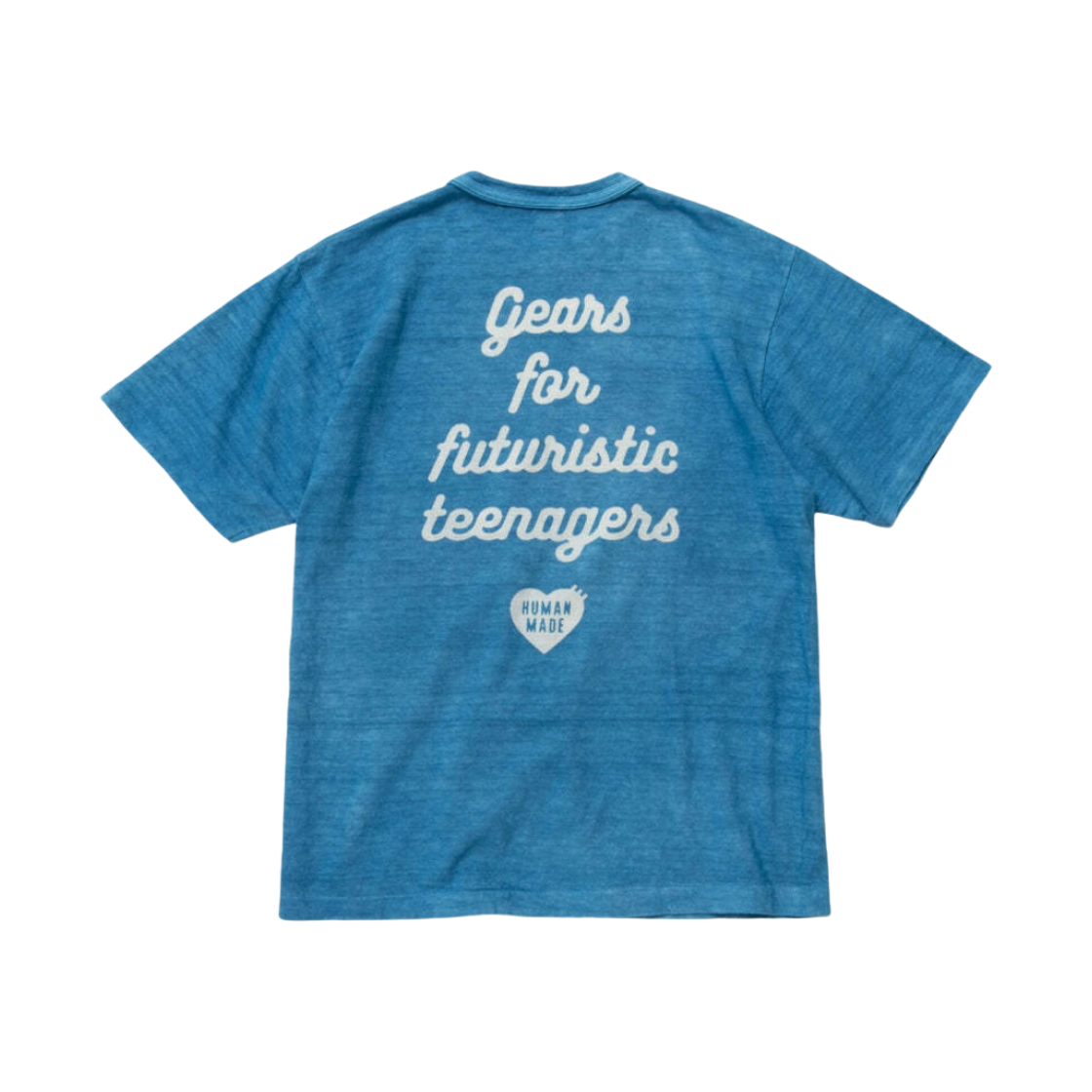 HM23CS034 Human Made Navy Heart Badge T-Shirt Indigo