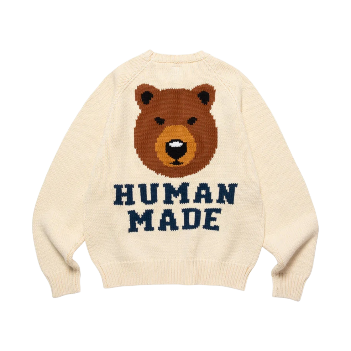 휴먼 메이드 베어 래글런 니트 스웨터 화이트(Human Made Bear Raglan Knit Sweater White) - 2