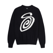Stussy Curly S Sweater Black