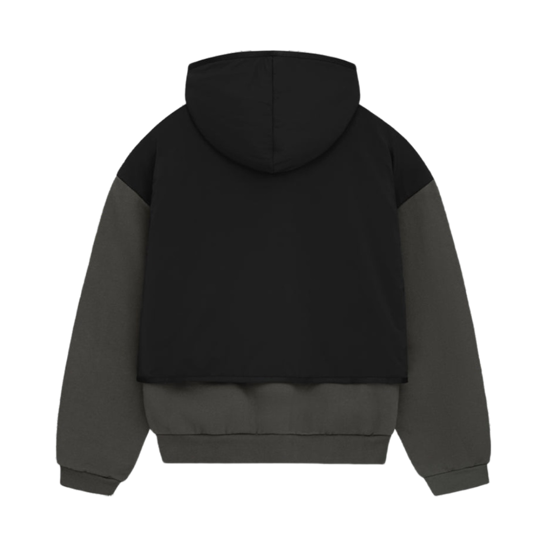 에센셜 나일론 플리스 후드 스웨터 잉크 제트 블랙 - 24SS(Essentials Nylon Fleece Hooded Sweater Ink Jet Black - 24SS) - 2