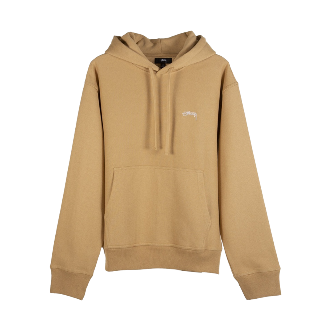 스투시 오버다이드 스탁 로고 후드 탄