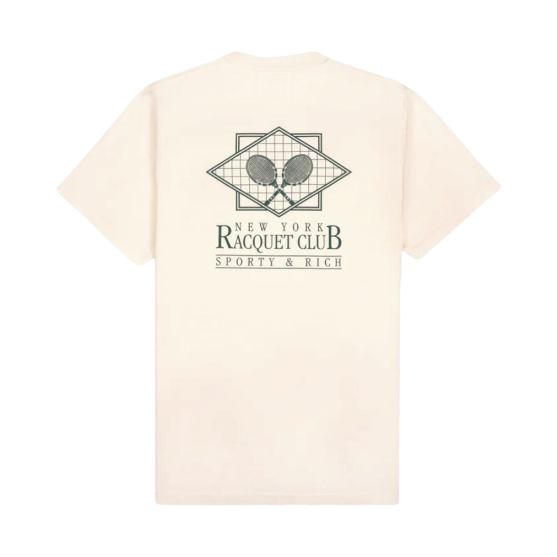 TS885CR (W) Sporty & Rich NY Racquet Club T-Shirt Cream Forest