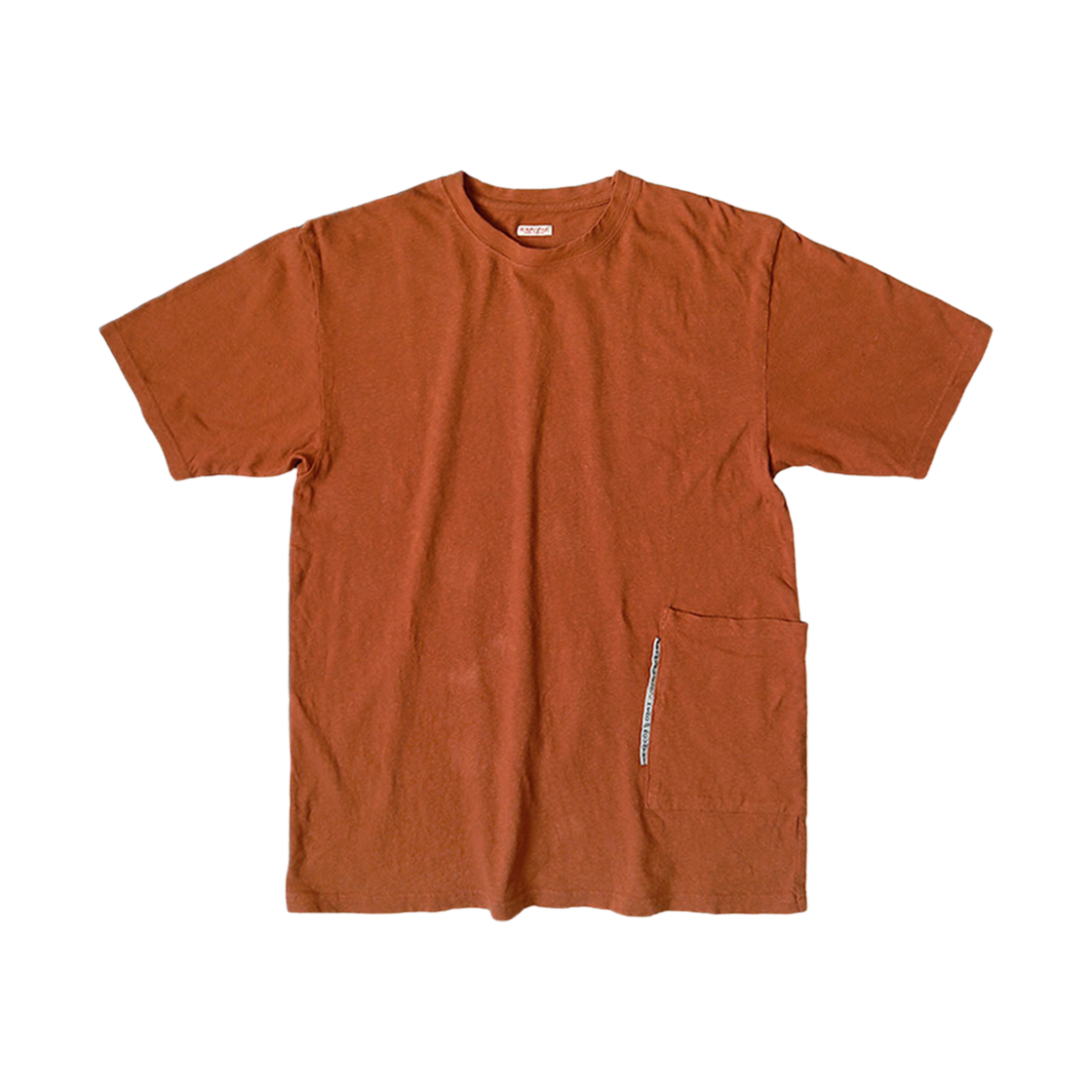 K2406SC236 Kapital Gauze Jersey Biscuit Pocket T-Shirt Brown