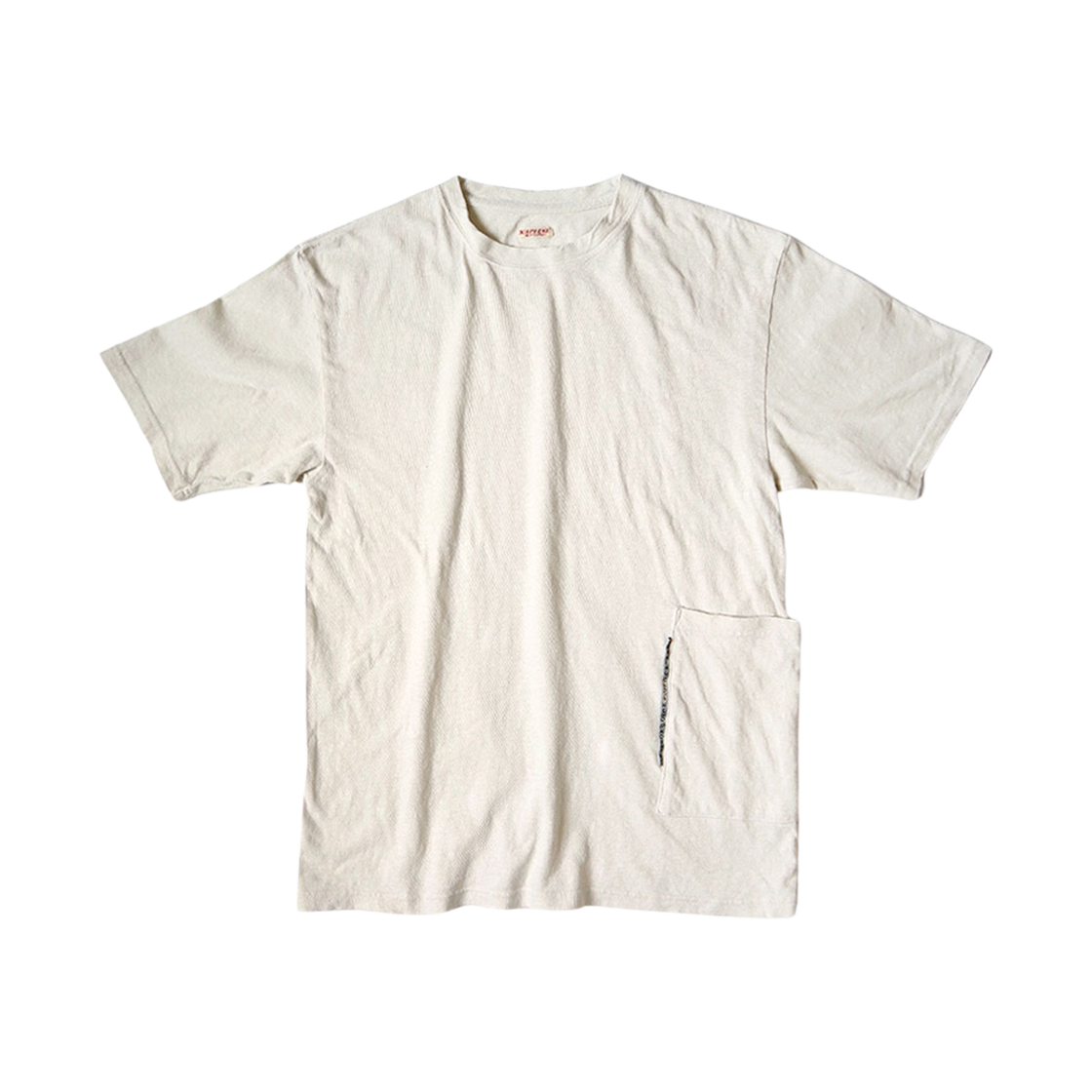K2406SC236 Kapital Gauze Jersey Biscuit Pocket T-Shirt Ivory