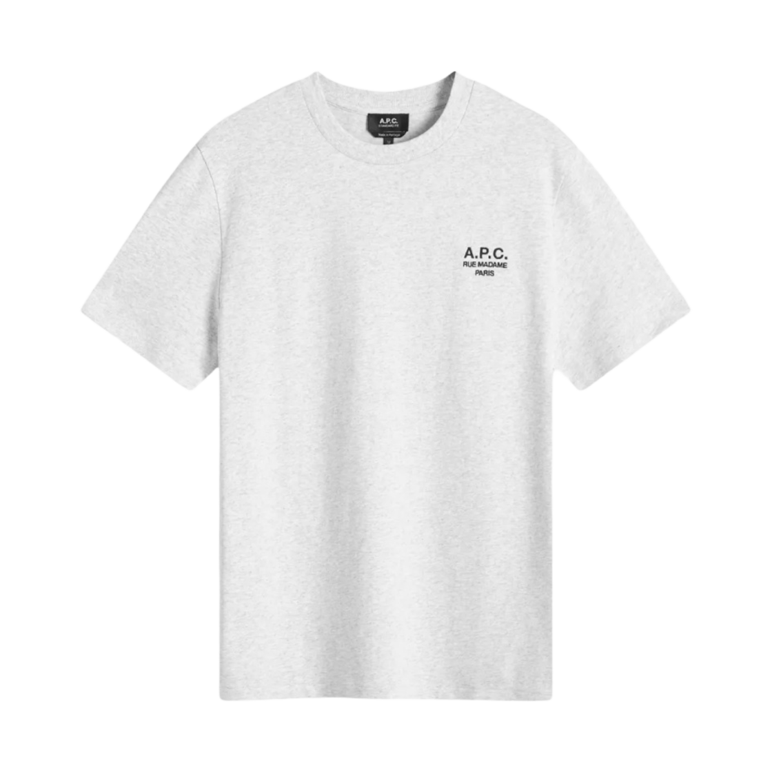 아페쎄 스탠다드 르 마담 티셔츠 헤더 그레이 블랙(A.P.C. Standard Rue Madame T-Shirt Heather Grey Black)