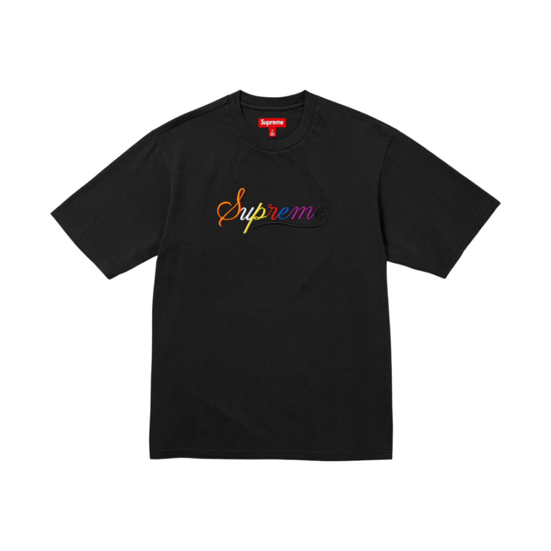 슈프림 커시브 숏슬리브 탑 블랙 - 24FW