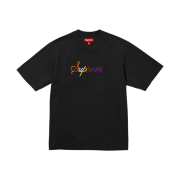 Supreme Cursive S/S Top Black - 24FW