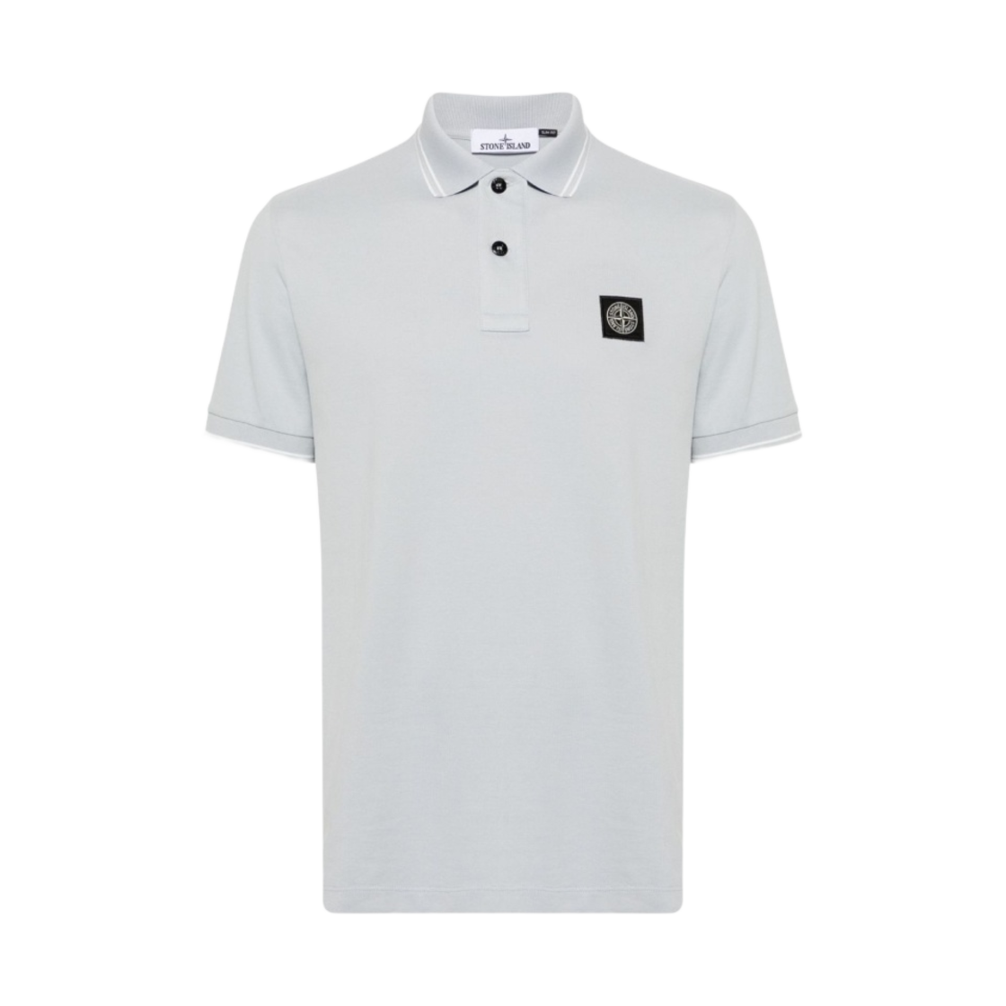 80152SC18-V0041 Stone Island 2SC18 Stretch Cotton Pique Short Sleeve Polo Shirt Sky Blue - 24SS