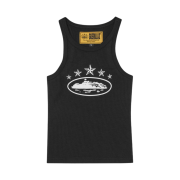 (W) Corteiz 5 Starz Alcatraz Tank Top Black