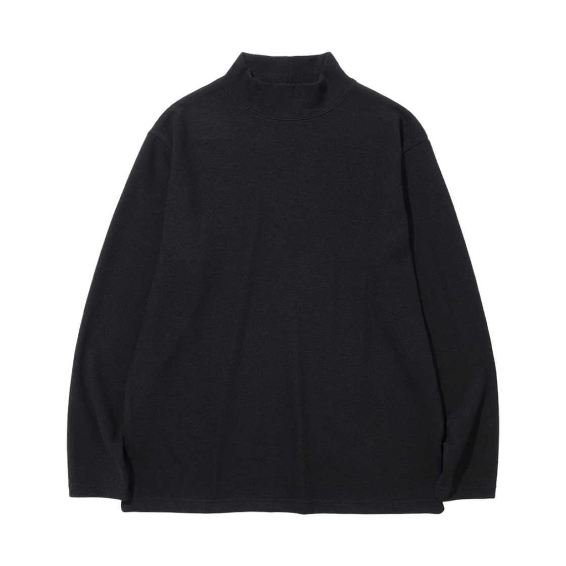 니티드 하프 폴라 롱 슬리브 니트 블랙(Knitted Half Polar Long Sleeve Knit Black)