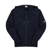 C.P. Company Light Fleece Zipped Hoodie Total Eclipse Blue - 22SS