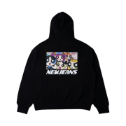 Newjeans x The Powerpuff Girls Full-Zip Hooded Sweatshirt Black