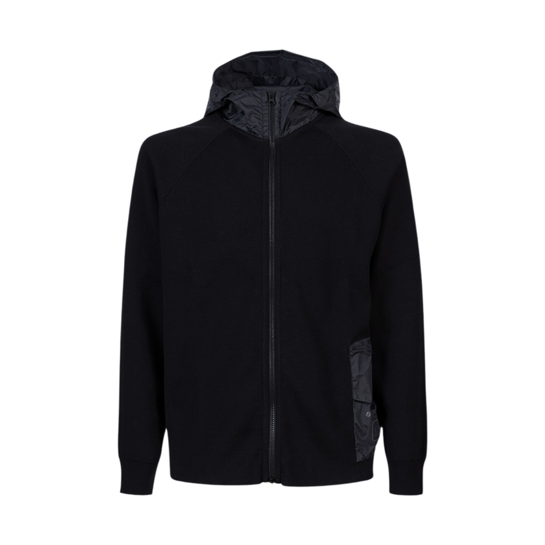 C.P. 컴퍼니 메트로폴리스 시리즈 더블 믹스드 지퍼 후드 블랙 - 23FW(C.P. Company Metropolis Series Double Mixed Zipped Hoodie Black - 23FW) - 1