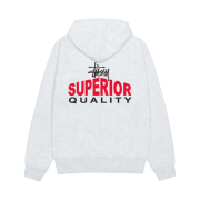 Stussy Superior Quality Zip Hoodie Ash Heather