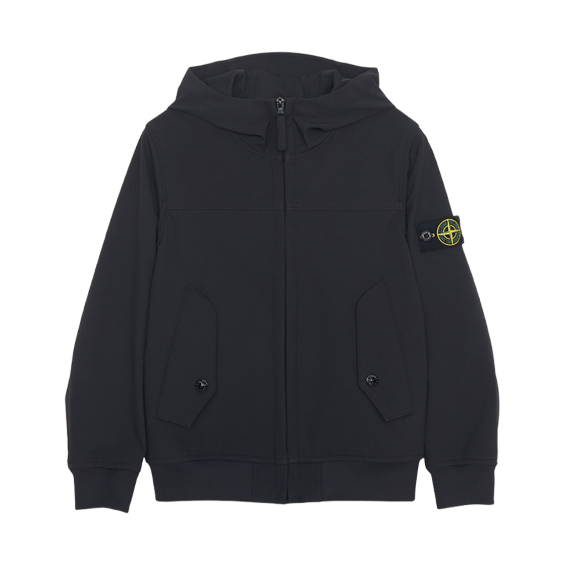 (키즈) 스톤 아일랜드 4100002 후드 집업 블랙 - 25SS