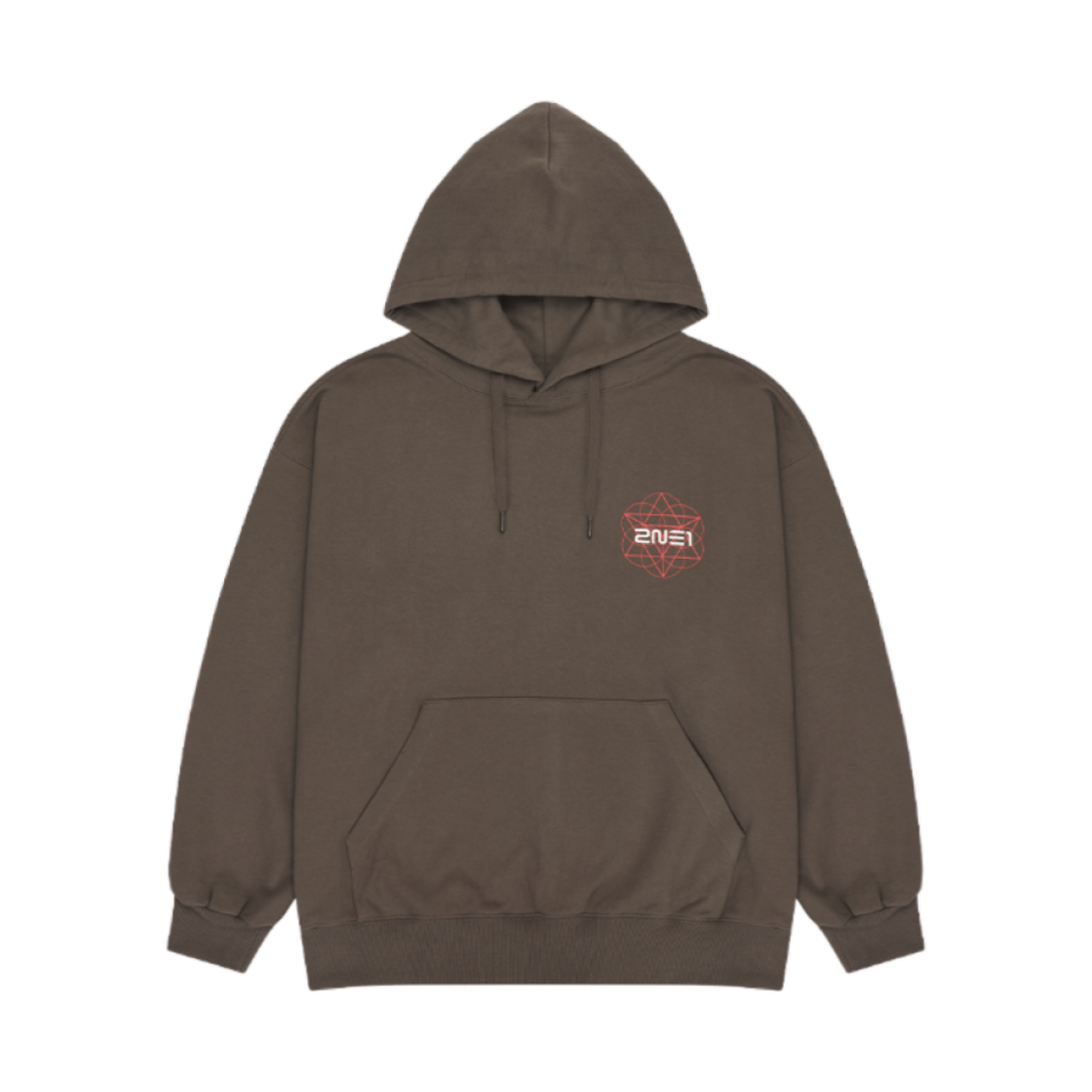 투애니원 리미티드 로고 후디 차콜(2NE1 Limited Logo Hoodie Charcoal) - 1