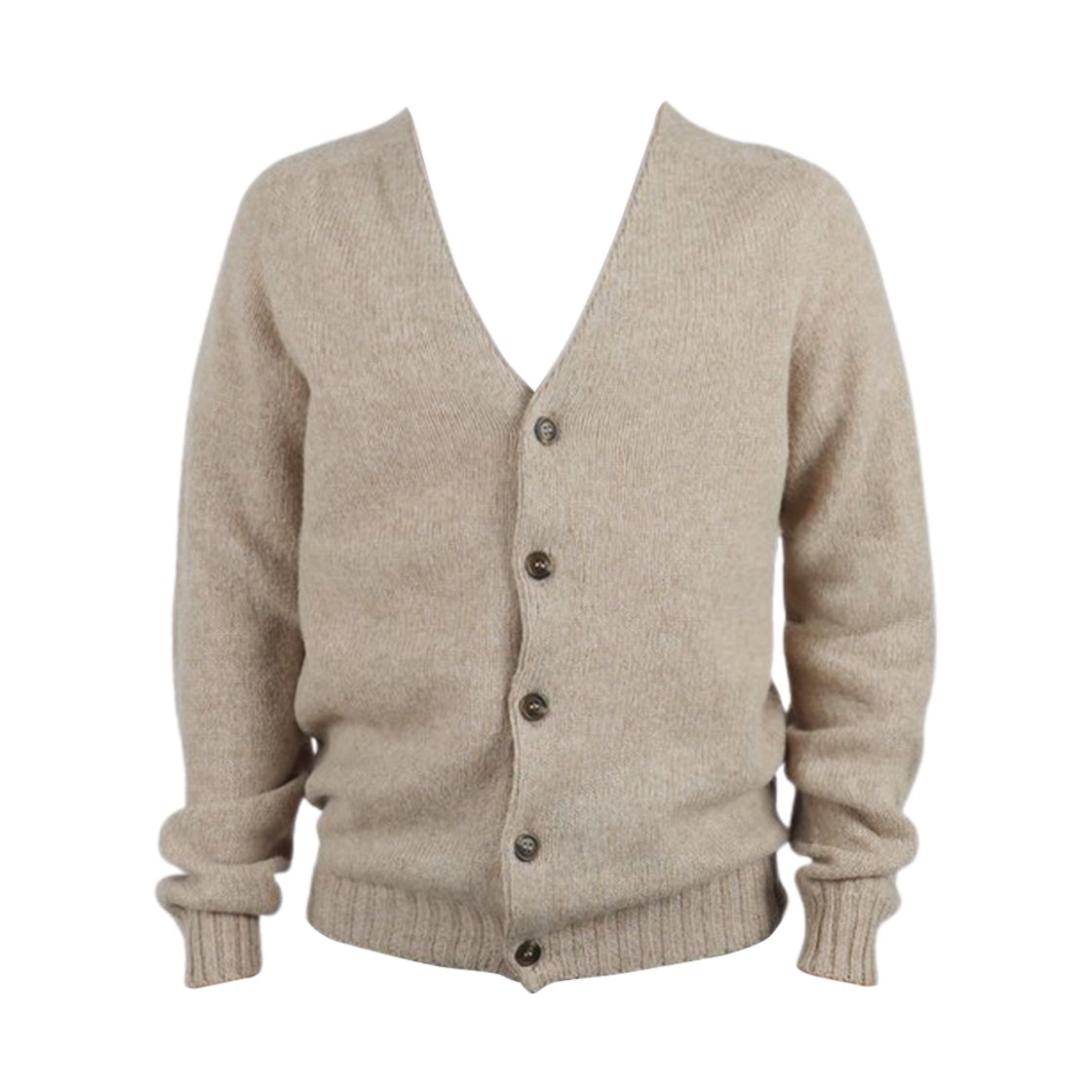 M4824/3V Harley of Scotland Shaggy Dog Wool Cardigan Oatmilk
