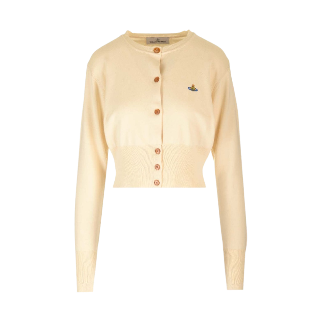 1803002U-Y001V-A408 (W) Vivienne Westwood Bea Cropped Cardigan Cream