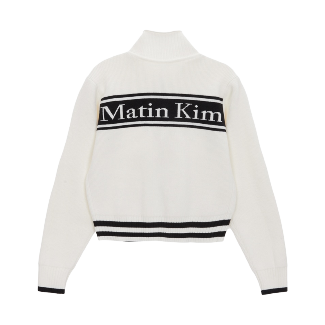- Matin Kim Spell Point Stripe Knit Cardigan Ivory