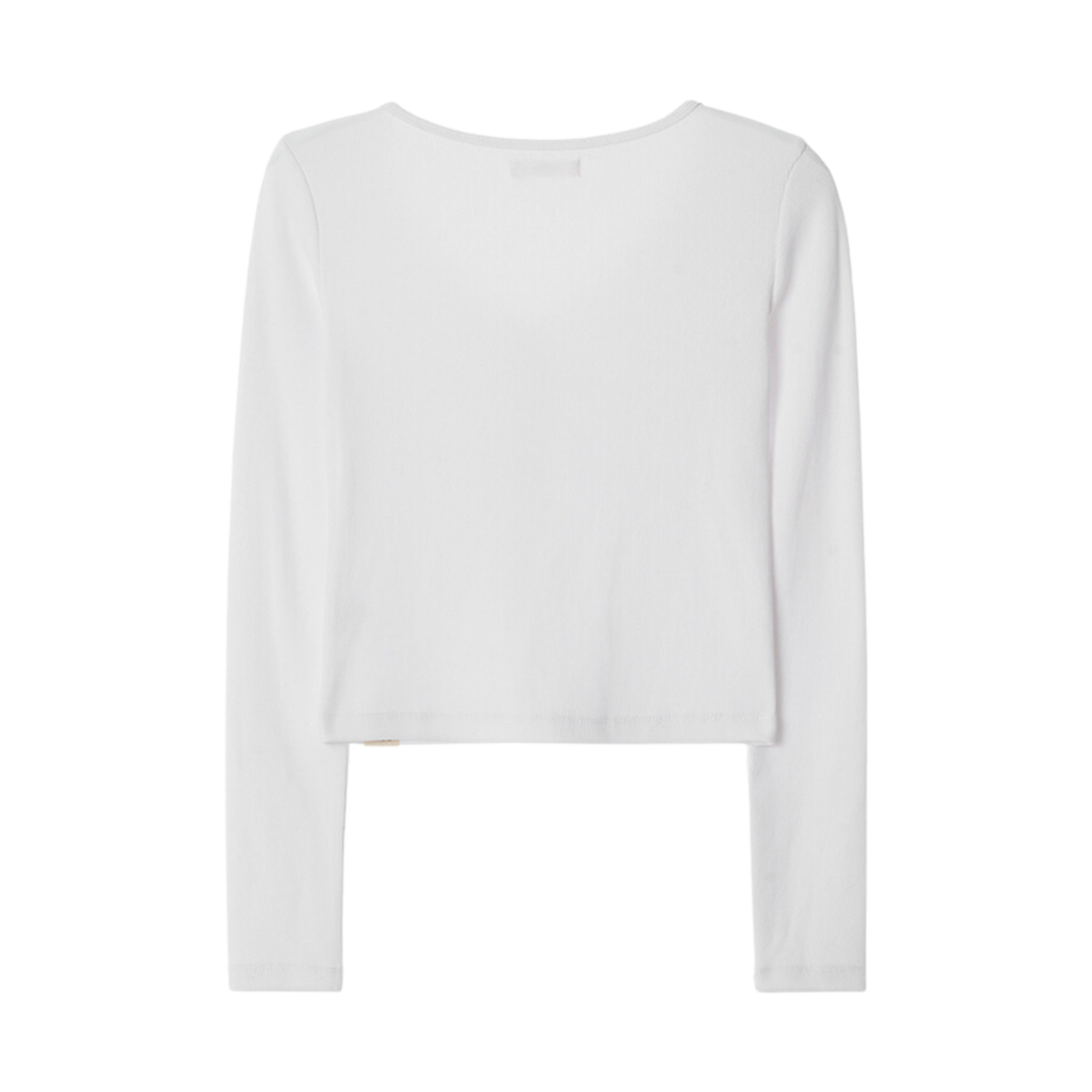 (W) 글로니 지 클래식 립 브이넥 가디건 화이트((W) Glowny G Classic Rib V-Neck Cardigan White) - 2
