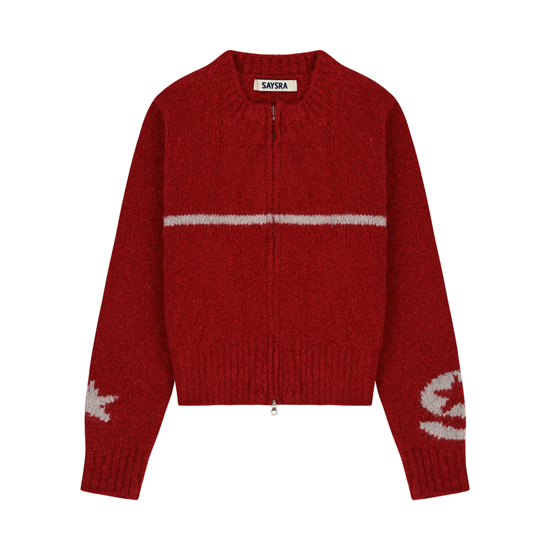 P00000JB_R SAYSRA Baby Alpaca Cardigan Red