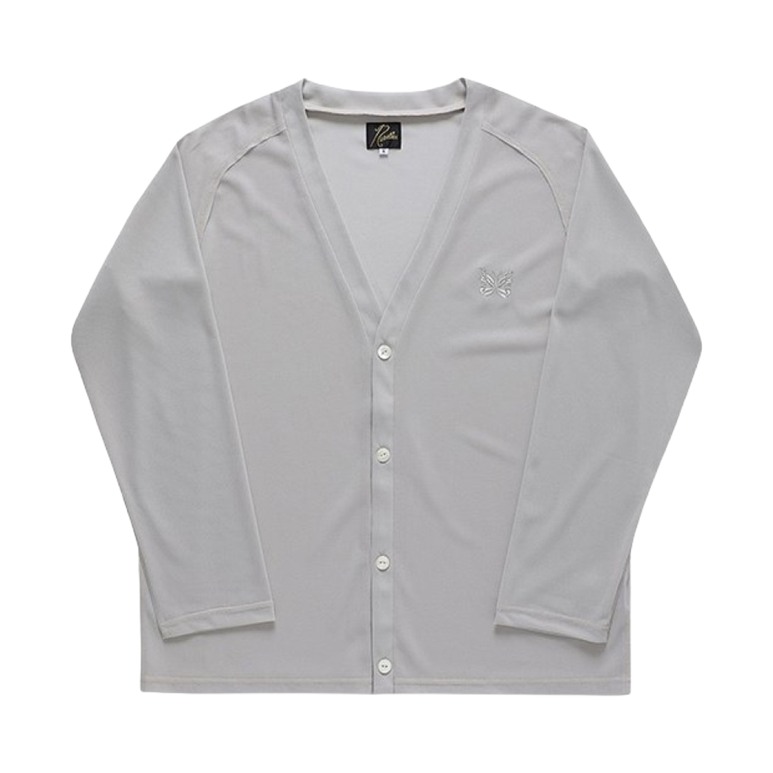 니들스 브이넥 폴리 메쉬 가디건 그레이(Needles V-Neck Poly Mesh Cardigan Grey)