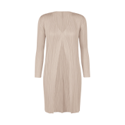 (W) Pleats Please Issey Miyake New Colorful Basics 4 Cardigan Greige