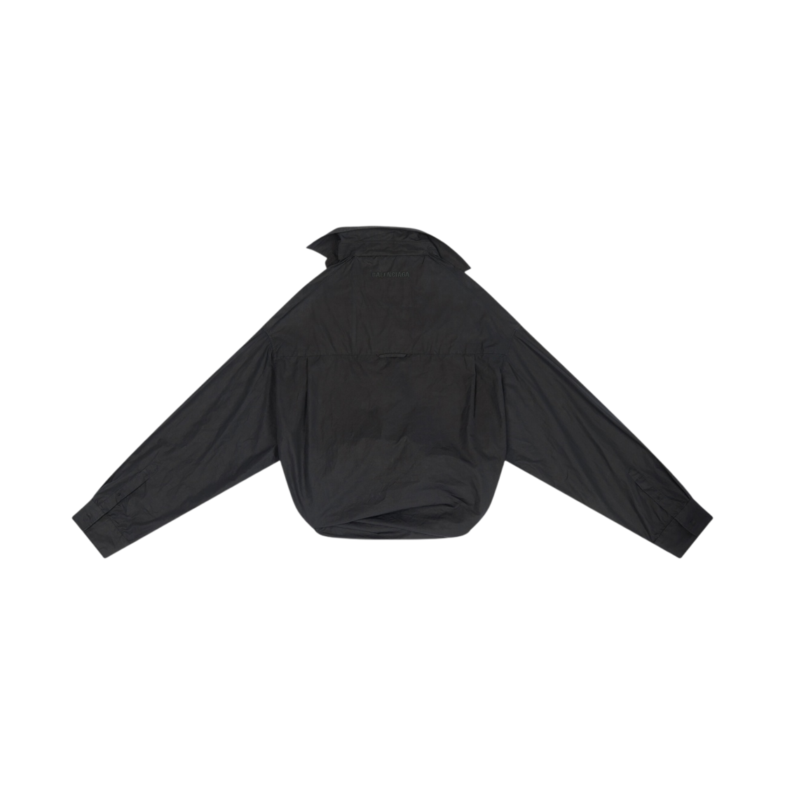 (W) 발렌시아가 리프티드 칼라 셔츠 블랙((W) Balenciaga Lifted Collar Shirt Black) - 1