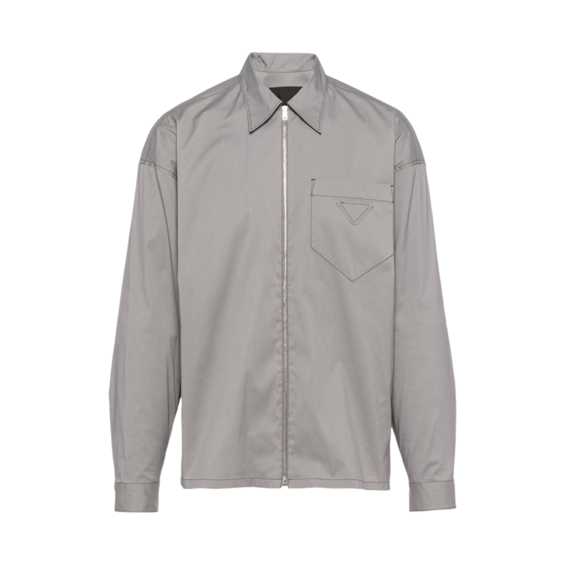프라다 스트래치 코튼 셔츠 스틸 블랙(Prada Stretch Cotton Shirt Steel Black) - 1