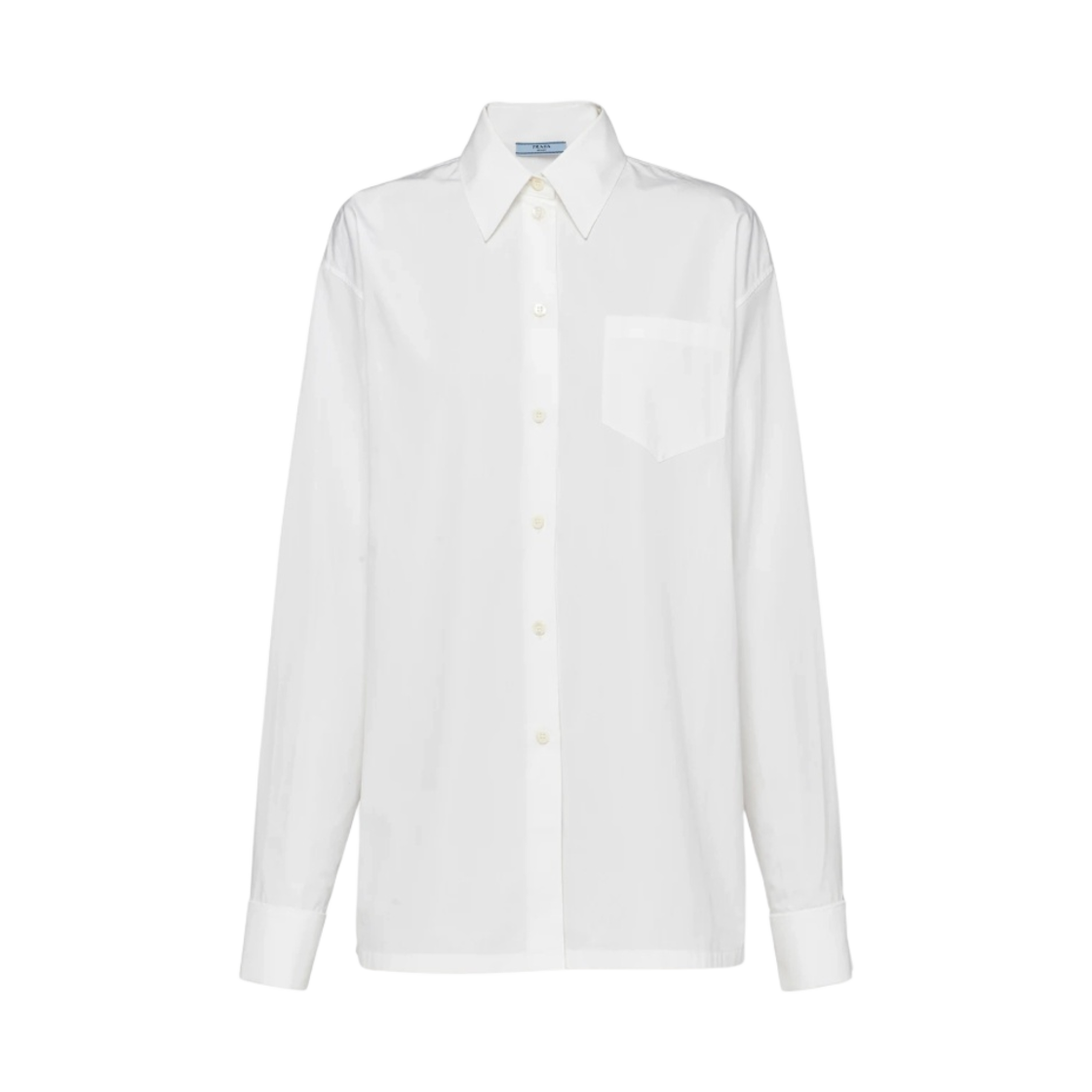 (W) 프라다 포플린 셔츠 화이트((W) Prada Poplin Shirt White) - 1