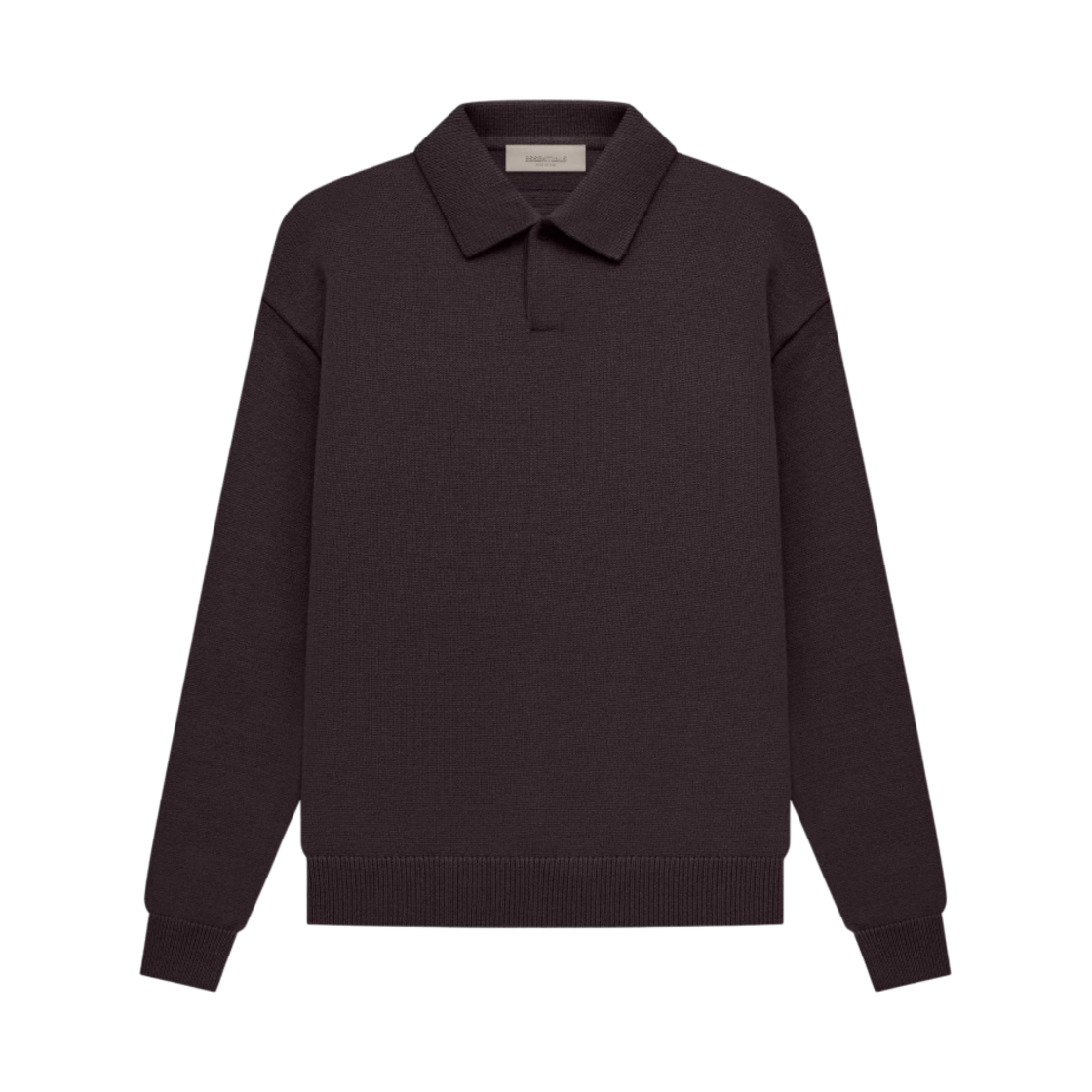 에센셜 니트 롱슬리브 폴로 플럼 - 23SS(Essentials Knit LS Polo Plum - 23SS) - 1