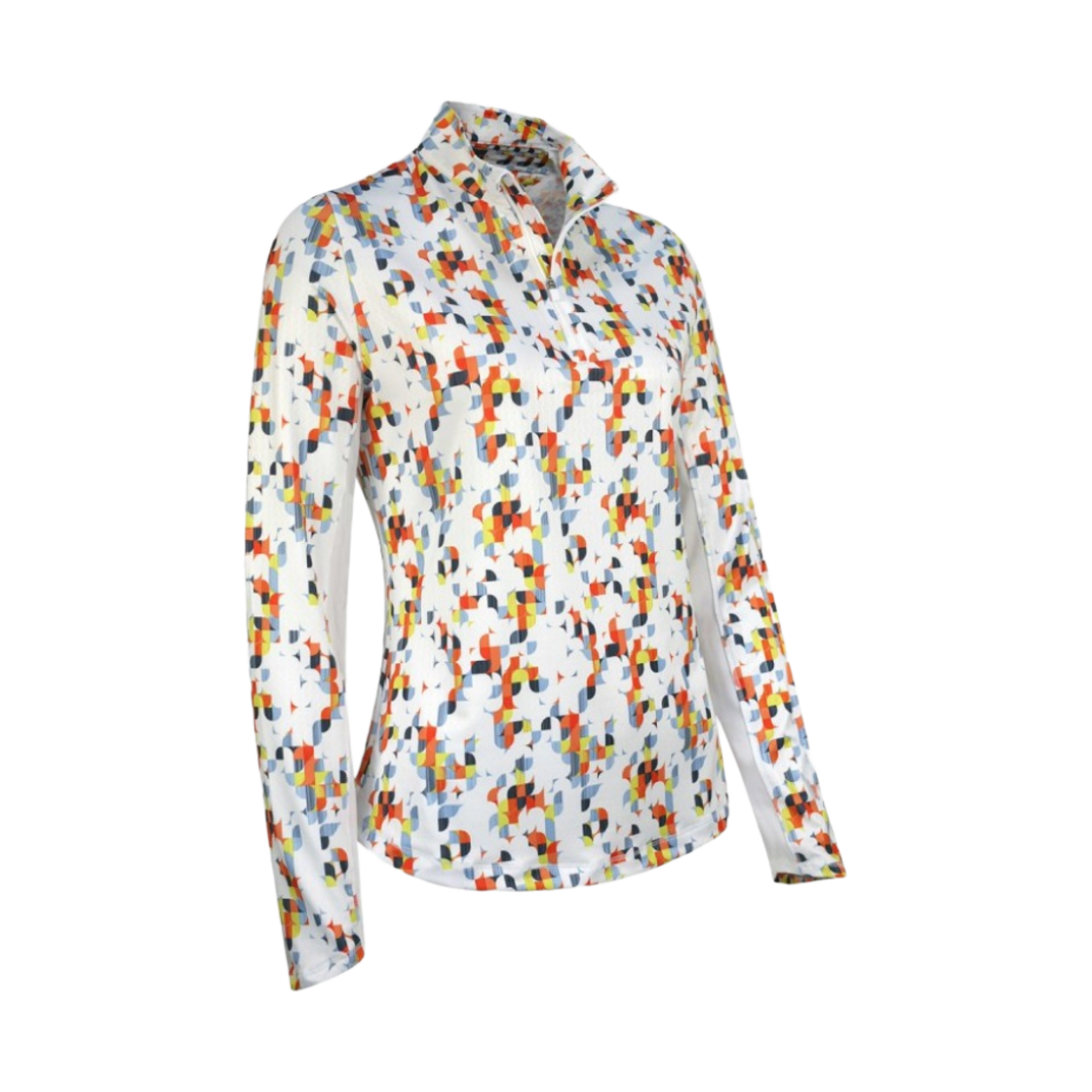 (W) 캘러웨이 지오 프린티드 탑 브릴리언트 화이트((W) Callaway Geo Printed Top Brilliant White)