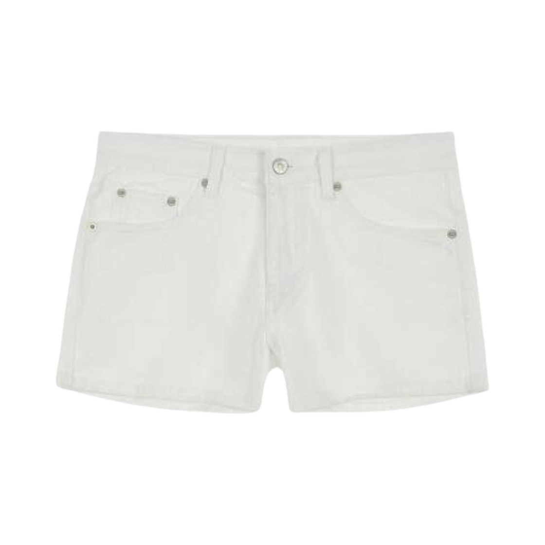 - (W) Deinet Summer Denim Shorts in White
