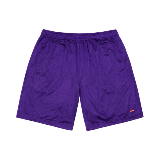 Supreme Small Box Baggy Mesh Shorts Purple - 25SS