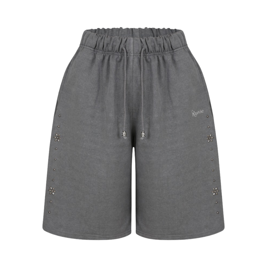 24HS13CHAOS Kashiko Comfy Monk Shorts Charcoal