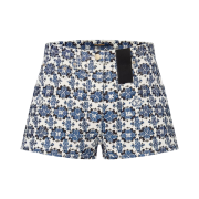 (W) Louis Vuitton Monogram Flower Mosaic Mini Shorts Ocean