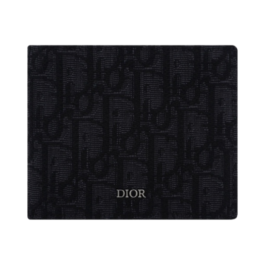 2OBBH027YSE-H03E Dior Wallet Black Dior Oblique Jacquard