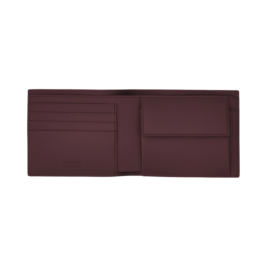 661329-771961 Ferragamo Classic Wallet with Coin Pocket Dark Barolo - #2