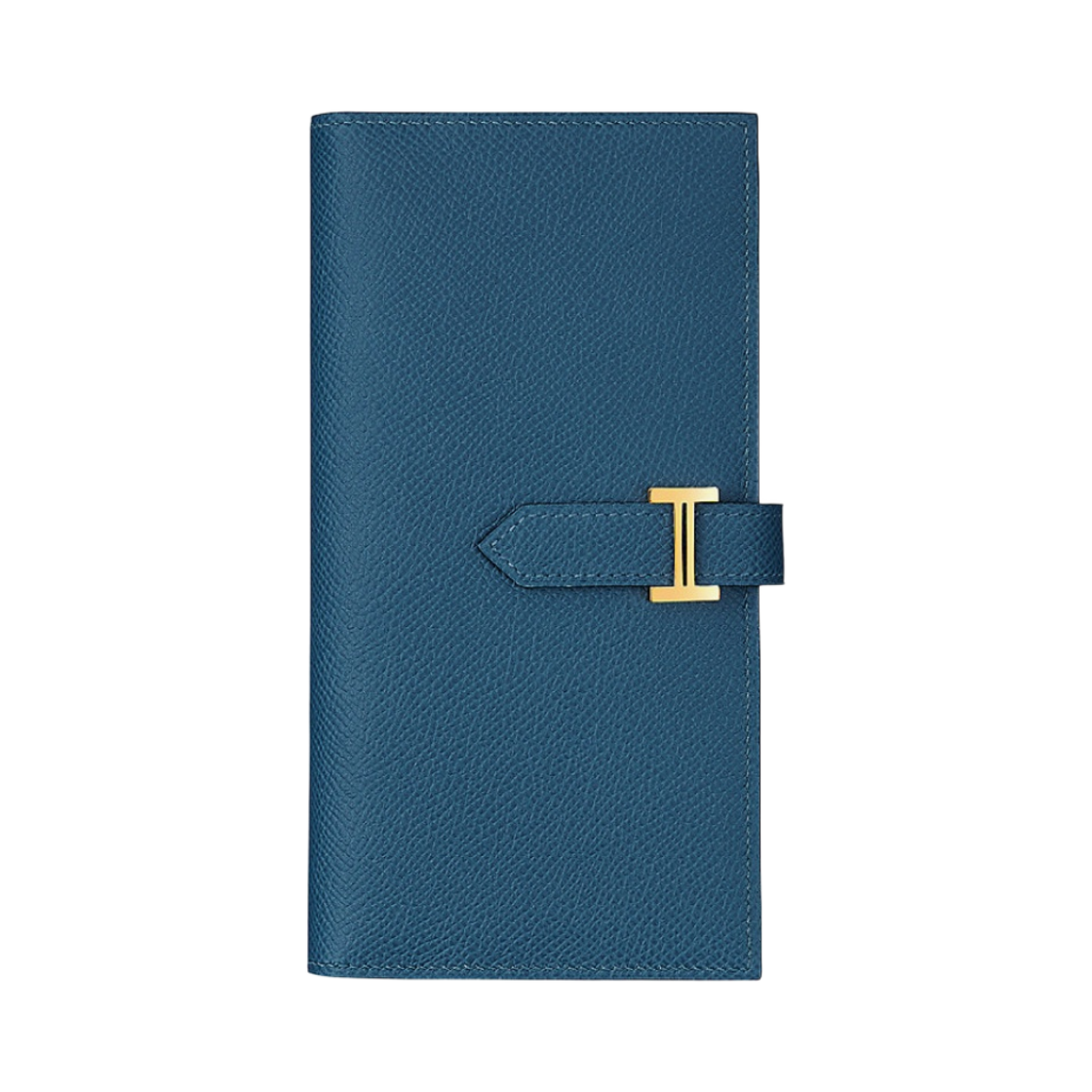 H039785CCS4 Hermes Bearn Wallet Epsom & Gold Deep Bleu